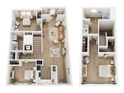 Floor plan for 3 beds, 2 baths, 1460 sqft